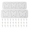 2Pcs 2 Styles DIY Butterfly Quicksand Silicone Molds DIY-TA0009-80-2