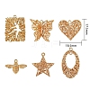 12Pcs 6 Style Brass Pendants KK-SZ0001-57-2