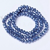 Electroplate Glass Beads Strands EGLA-A044-P8mm-A16-2