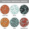 SUPERFINDINGS 4800Pcs 6 colors PE DIY Melty Beads Fuse Beads Refills DIY-FH0002-55-2