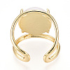 Brass Cuff Rings for Women KK-T074-01G-3