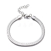 Tarnish Resistant Unisex 304 Stainless Steel Herringbone Chain Bracelets LS-BJEW-O177-01B-P-1