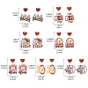 1Pair Leopard Print Heart Mother Sports Acrylic Dangle Stud Earrings EJEW-FS0001-22D-2