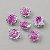 Camellia Transparent Resin Cabochons MRMJ-WH0075-57F-2