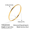 3.5MM 304 Stainless Steel Vintage Textured Round Bangles for Women GG7668-3-1