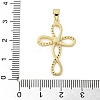 Brass Micro Pave Cubic Zirconia Pendants KK-P293-21D-G-3