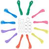 Plastic Lace Rope and Iron Split Key Rings/Key Clasp Finding DIY-NB0002-35-1