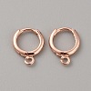 Brass Hoop Earring Findings FIND-WH0110-802B-RG-2
