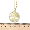 Brass Micro Pave Clear Cubic Zirconia Tree of Life Pendants LS-NJEW-H066-01F-G-3