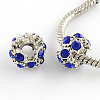 Alloy Rhinestone European Beads MPDL-R036-04N-1