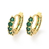 Rack Plating Brass Micro Pave Cubic Zirconia Hoop Earring EJEW-C102-13G-02-1