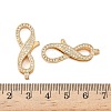 Brass Micro Pave Clear Cubic Zirconia Lobster Claw Clasps KK-S350-01G-3