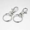 Alloy Swivel Clasps with Iron Key Rings PALLOY-O058-02-1