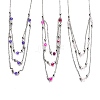 304 Stainless Steel 3 Layer Necklaces NJEW-H210-I-P-1