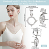 2Pcs Rhodium Plated 925 Sterling Silver Basket Pendant Settings STER-BBC0008-80-2