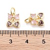 Brass Micro Pave Cubic Zirconia Pendants KK-P271-04G-A-3