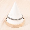 304 Stainless Steel Cuban Link Chain Bracelets BJEW-G766-01P-02-2