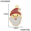 Christmas 304 Stainless Steel with Red Enamel Charms SA-OY003-75G-2