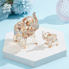 2Pcs 2 Styles Natural Quartz Crystal Elephant Ornaments DJEW-ME0001-06-4