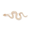 Alloy Snake Brooch Pin JEWB-M027-04KCG-2