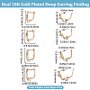Beebeecraft 16Pcs 4 Styles Brass Hoop Earring Findings with Latch Back Closure KK-BBC0008-19-2