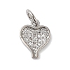 Brass & Clear Cubic Zirconia Pendants KK-S372-30P-1