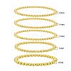 Round Brass Beaded Stretch Bracelets BJEW-JB05982-2