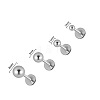 304 Stainless Steel Flat Round Cartilage Earrings WG9004D-01-1