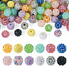  96Pcs 12 Colors Resin Rhinestone Beads RESI-TA0002-29-10