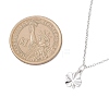 Clover Brass Pendant 304 Stainless Steel Cable Chain Necklaces for Women NJEW-JN05601-02-4