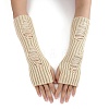 Acrylic Fiber Yarn Knitting Fingerless Gloves COHT-PW0002-15F-1
