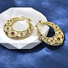 Brass Hoop Earrings EJEW-Z086-07G-3