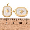 304 Stainless Steel Enamel Pendants STAS-U061-34G-A01-3