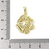 Brass Micro Pave Clear Cubic Zirconia European Dangle Charms Bails KK-K297-56G-3