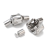 304 Stainless Steel European Clasps with Cord Ends SA-CBABC0F-11P-2