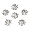 Brass Micro Pave Cubic Zirconia Bead Caps CU-CBA6E4E-09P-1