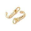 Brass Micro Pave Cubic Zirconia Charms X-KK-I382-03G-J-2