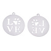 Non-Tarnish 201 Stainless Steel Pendants STAS-R114-005P-2