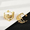 304 Stainless Steel C-Shaped Cuff Earrings EJEW-U070-02G-2