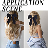 6 Styles Iron & Polyester Alligator Hair Clips for Girls PHAR-SP0001-20-5