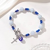 304 Stainless Steel & Lampwork Charm Bracelets BJEW-JB13111-4