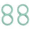 Spray Painted Alloy 8-shaped Keychain Clasps PW-WGE4E28-10-1