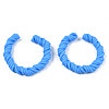 Polymer Clay Twist Rope Open Ring CLAY-N010-031-06-2