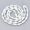 Electroplate Opaque Solid Color Glass Beads Strands EGLA-T008-12I-2