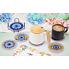 DIY Diamond Painting Evil Eye Theme Cup Mat Kits DIY-TAC0028-02-21