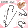 25Pcs 5 Colors Iron Brooch Findings FIND-SP0006-11-5