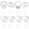 DIY Oval Finger Rings Making Kit DIY-BBC0003-15P-7