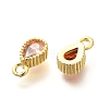 Brass Micro Pave Cubic Zirconia Charms KK-G519-01C-G-2