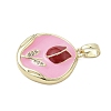 Brass Micro Pave Cubic Zirconia Pendants KK-K368-05A-01-2