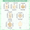 SUNNYCLUE 24Pcs 6 Styles Alloy Pendants FIND-SC0003-82-2